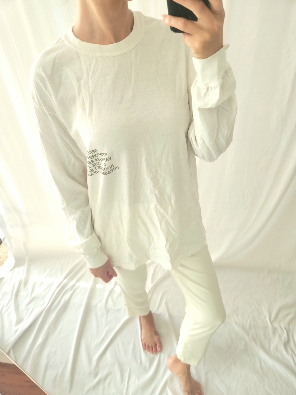 Yeezy White Long Sleeve Tee